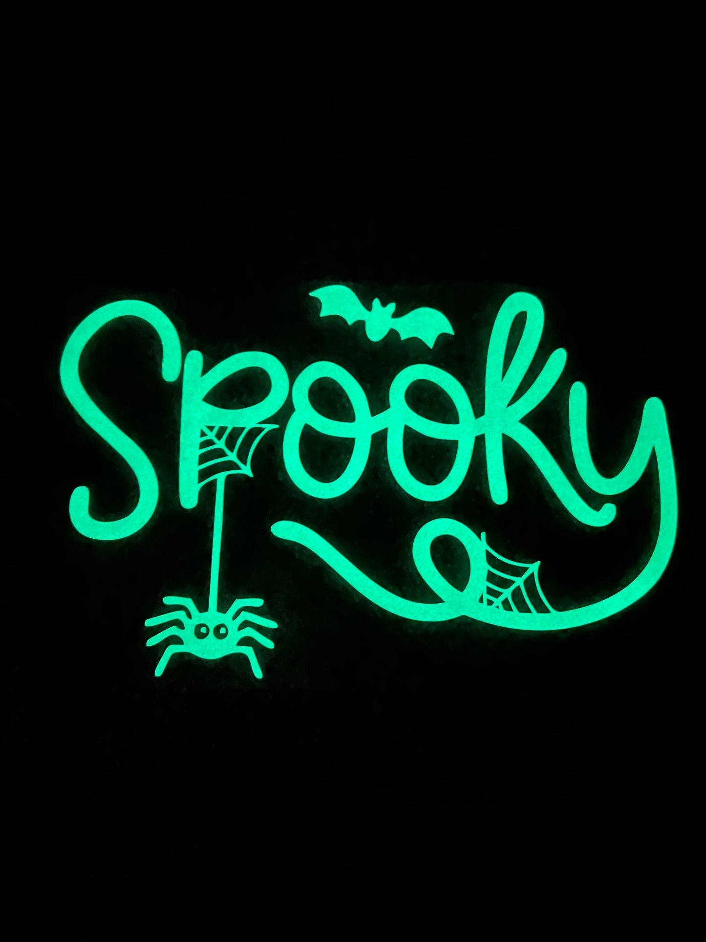SPOOKY Halloween GLOW IN THE DARK size ADULT DTF TRANSFERPRINT TO ORDER