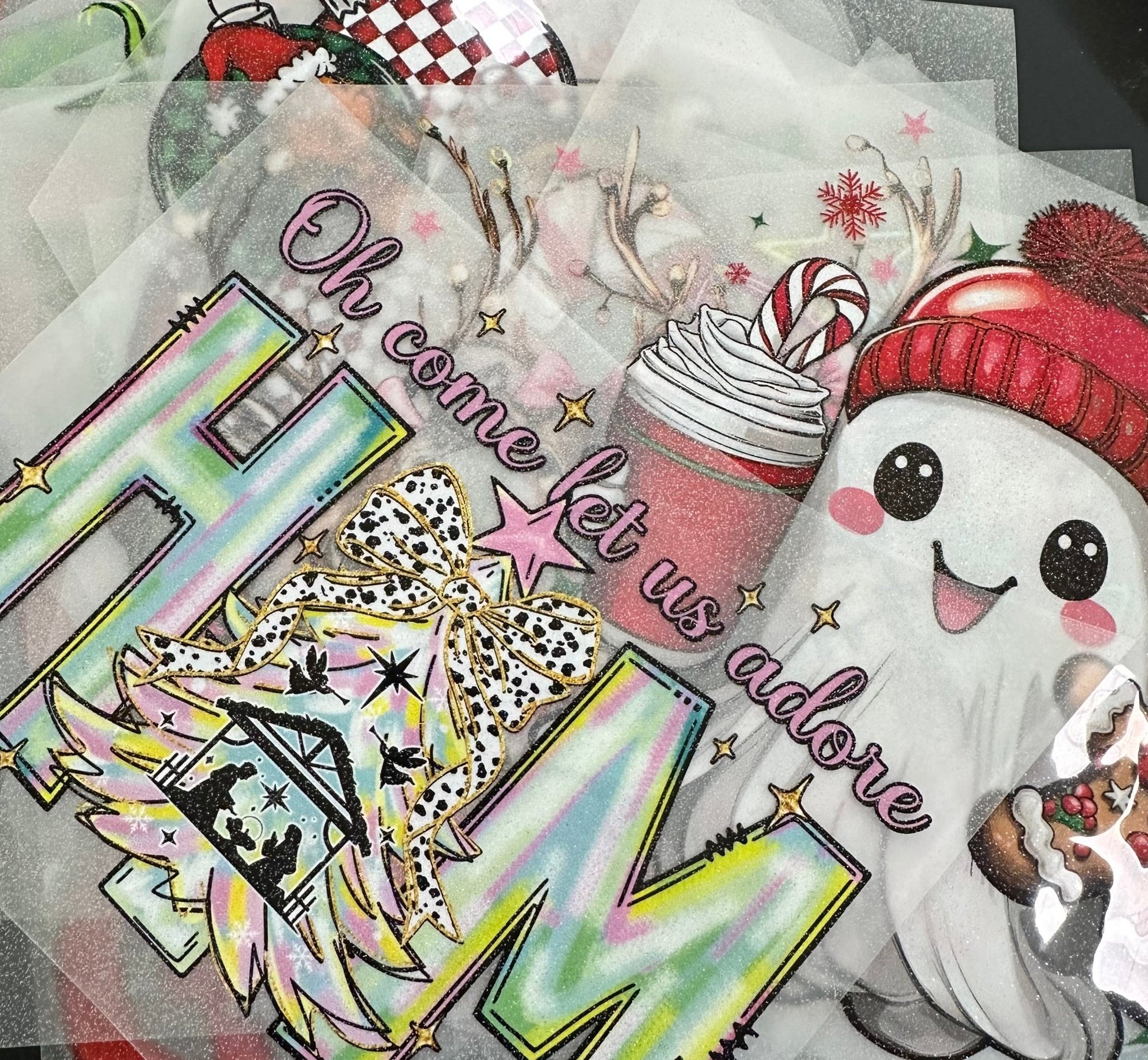 IRON ON SAFE GRAB BAG Bundles GLITTER 20 TRANSFERS - Do it yourself Transfers