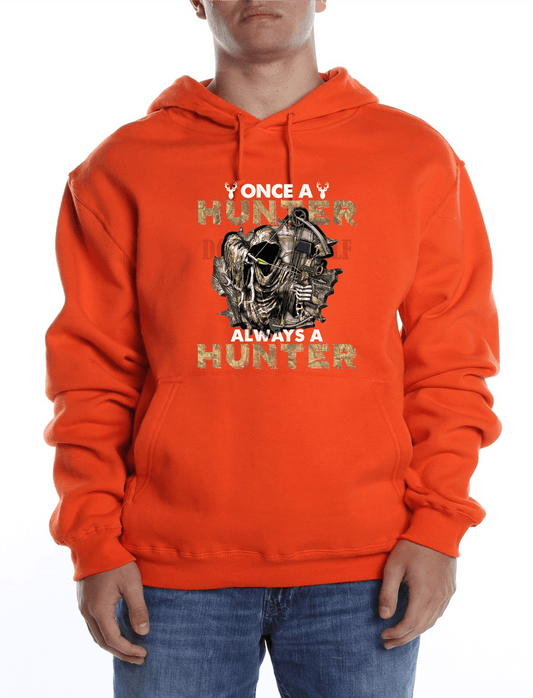 Once a Hunter always a hunter orange camo skull bow arrow hunting men DTF TRANSFER PRINT TO ORDER 201 - Do it yourself Transfers